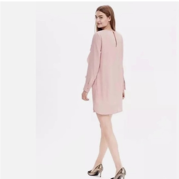 Banana Republic Women’s Ruffle-Front Dress |Pink | Romantic | Size 10 - Picture 3 of 15
